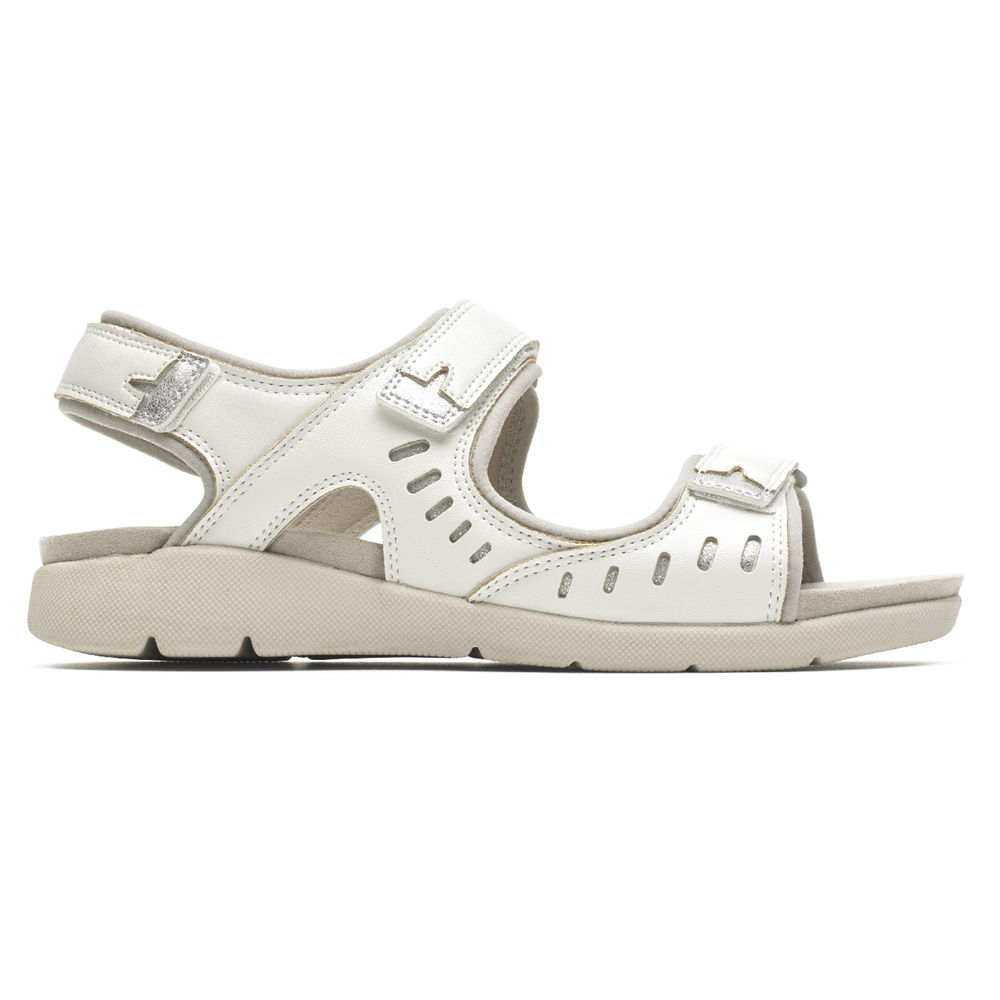 Rockport Singapore Womens Sandals - Eileen Comfort White - CM6970251